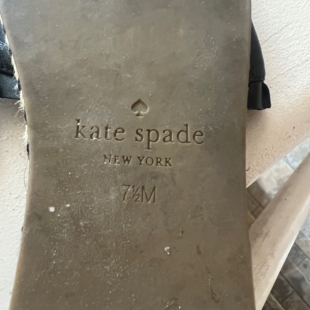 Kate Spade Black Ruffle Slide Sandals - Picture 4 of 4